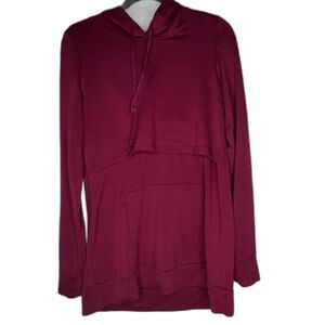 Latched Mama Maroon Nursing Hoodie Size Medium